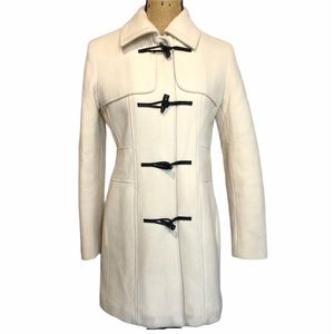 Banana Republic Cream White Wool Overcoat Jacket